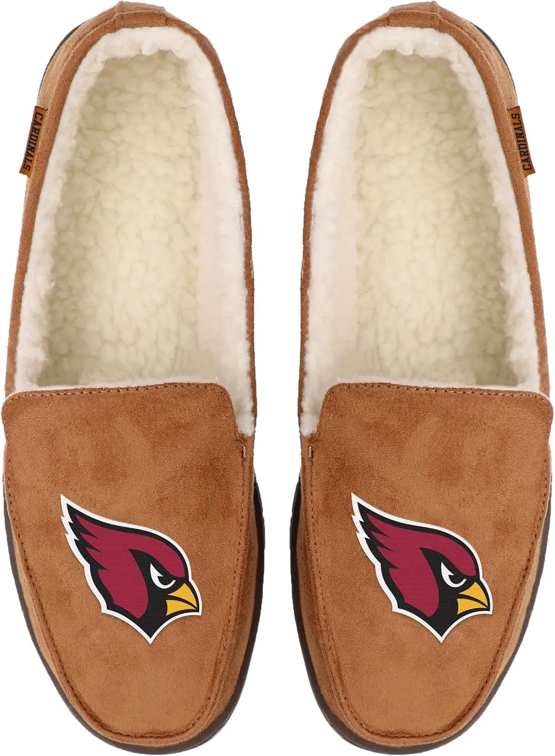 FOCO Men's NFL Football Team Logo Moccasin Slippers
