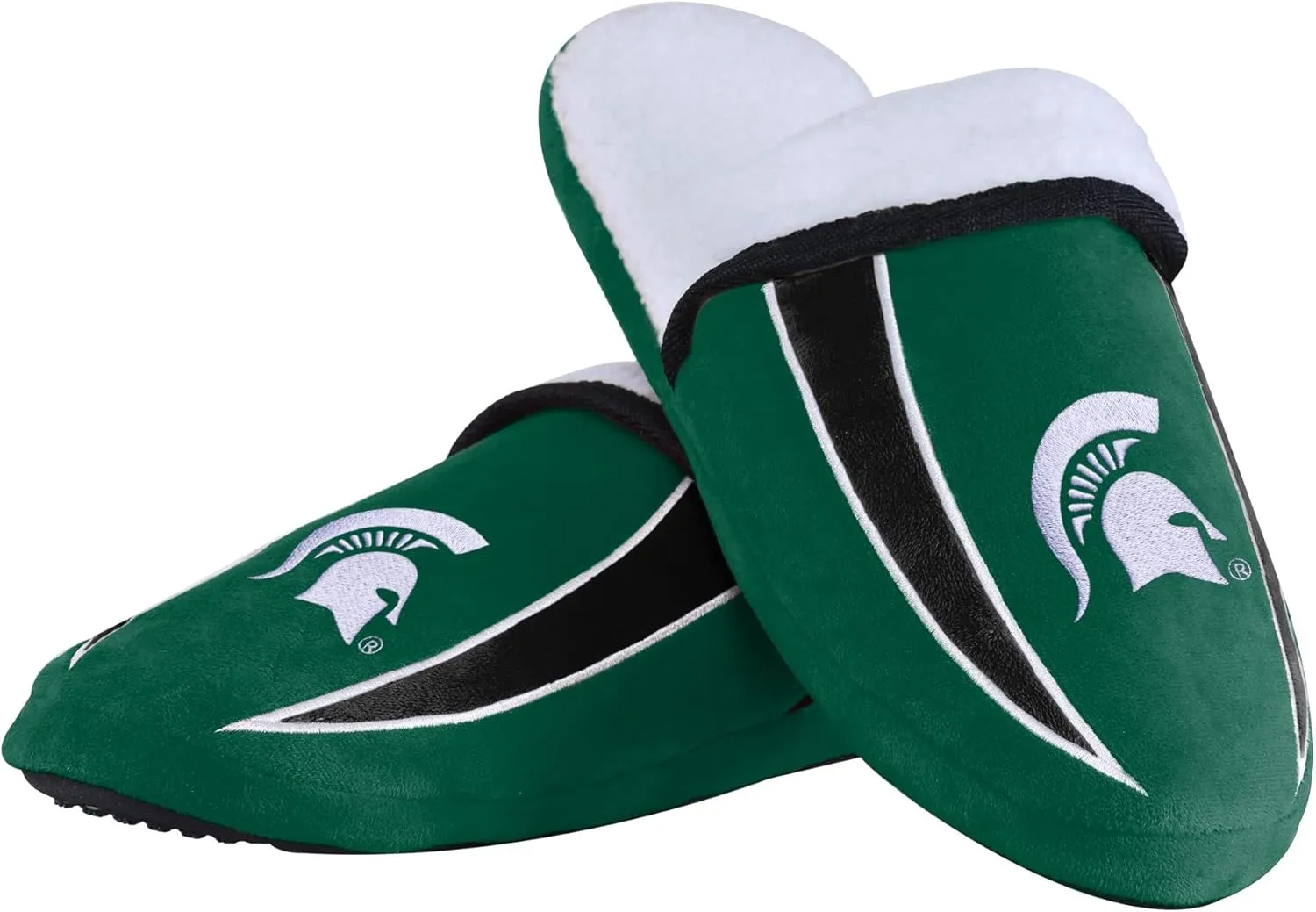 FOCO Michigan State Spartans NCAA Mens Sherpa Slide Slippers - M