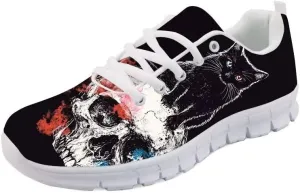 Forchrinse Colorful Butterfly Running Shoes Walking Shoes Comfortable Slip on Lace up Mesh Athletic Sneakers for Women Teens Girls