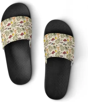 Forest Mushrooms Botanical Unisex Slide Sandals - Printed Slide Sandals - Can Be Worn Indoors Or Outdoors 43 (265mm)