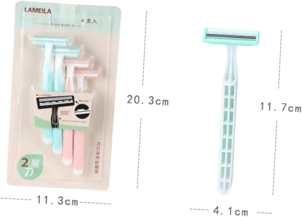 FRCOLOR 3sets 2-Blade Hair Shaver Armpit Razor Non-Slip Grip High-Performance Razor Hair Remover Fashion Practical 4pcs*3