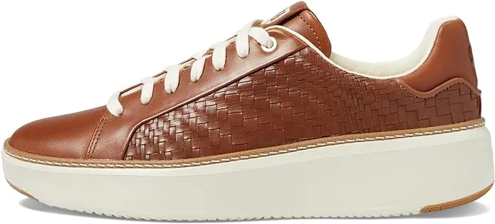 Friendly Leather Cole Tan Chunky Haan Classy Woven Sneakers Low Topspin Grandpro Top British