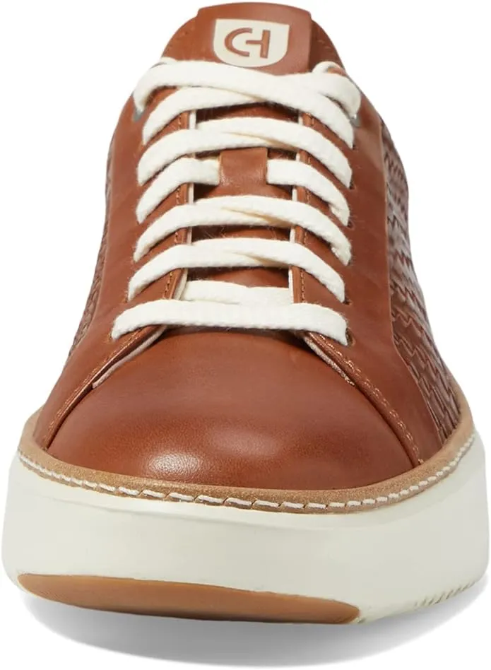 Friendly Leather Cole Tan Chunky Haan Classy Woven Sneakers Low Topspin Grandpro Top British
