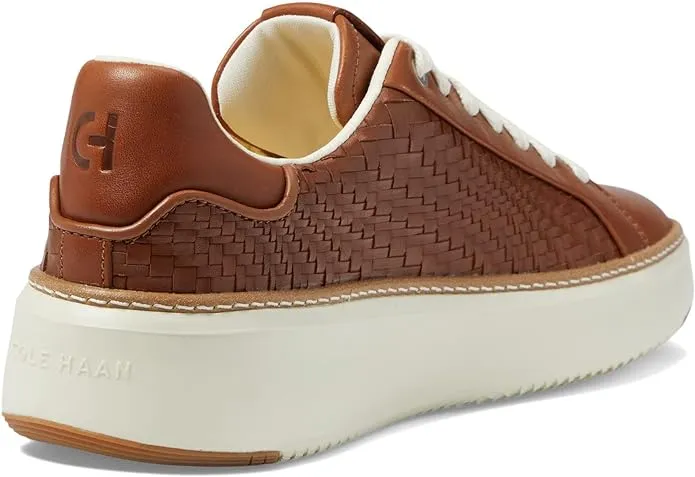 Friendly Leather Cole Tan Chunky Haan Classy Woven Sneakers Low Topspin Grandpro Top British