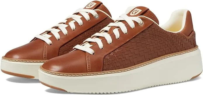 Friendly Leather Cole Tan Chunky Haan Classy Woven Sneakers Low Topspin Grandpro Top British