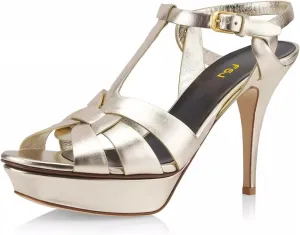FSJ Women Comfort Platform Stiletto High Heel Ankle Strap Sandals Open Toe Sexy Strappy Slingback Wedding Party Shoes Size 4-16 US
