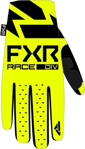 FXR Pro-Fit Lite MX Gloves Slip On Secure Fit Durable AX Suede Palm Hi-Vis