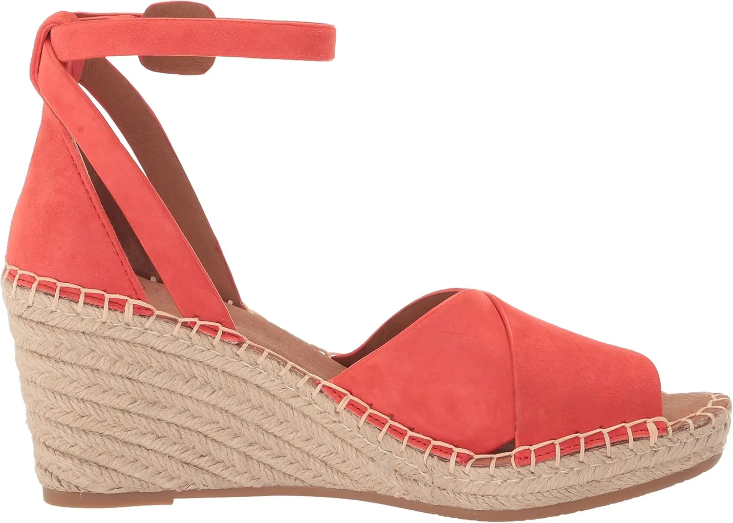 Gentle Souls by Kenneth Cole Women's Charli X Band Buckle Heeled Sandal Espadrille Wedge