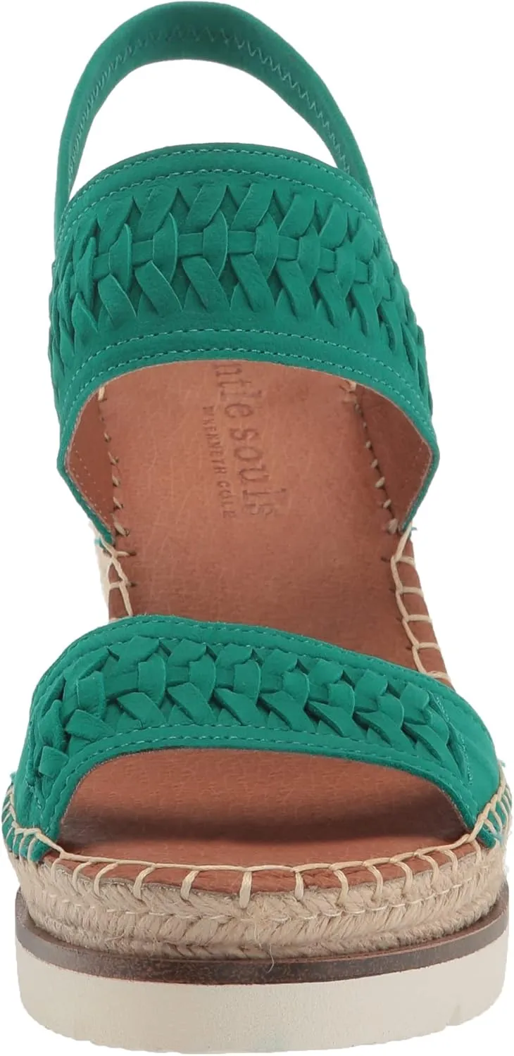 Gentle Souls by Kenneth Cole Women's Elyssa Two-Band Braid Wedge Sandal