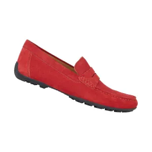Geox Red Kosmopolis Grip Suede Loafer