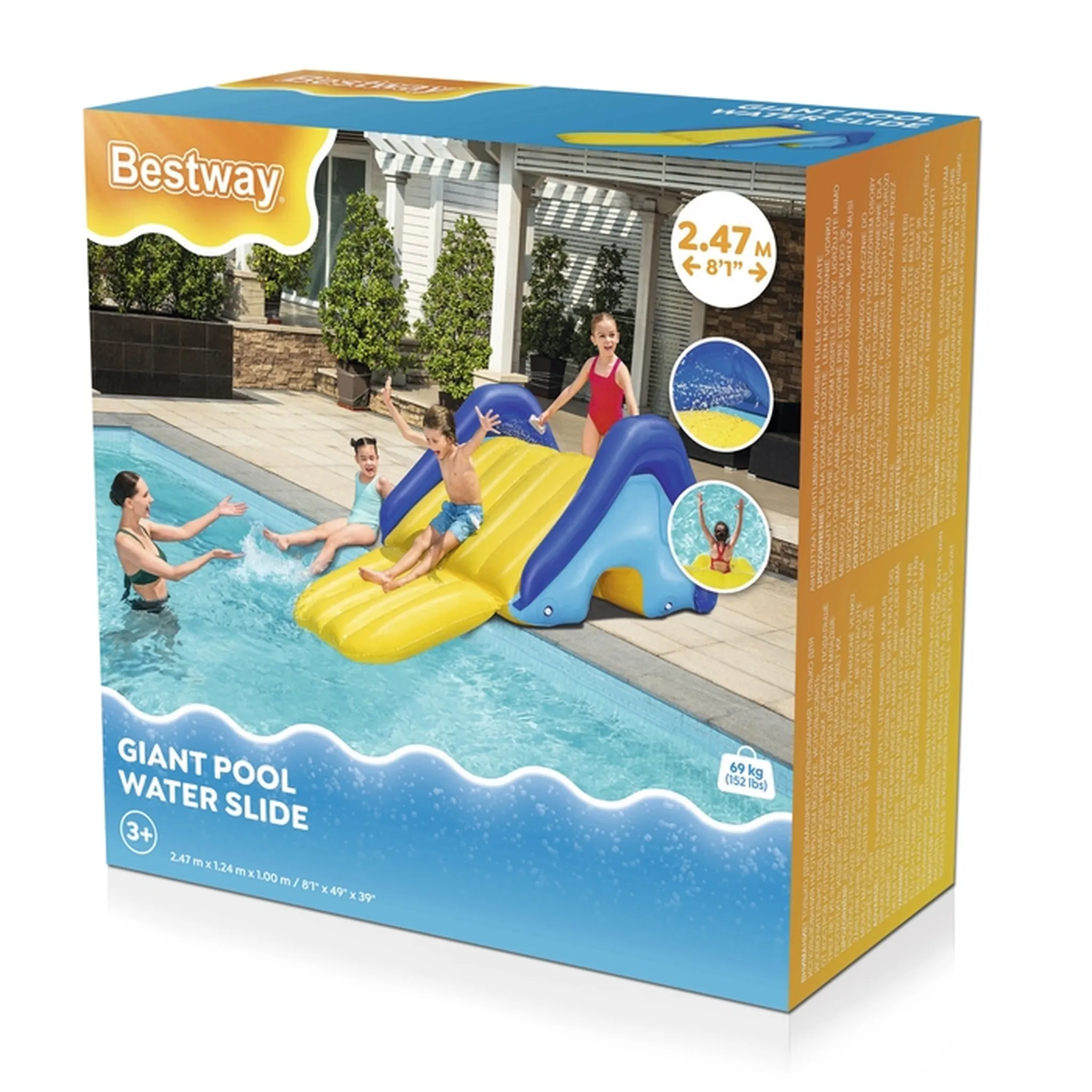 GIANT POOL WATER SLIDE (2.47X1.24M)