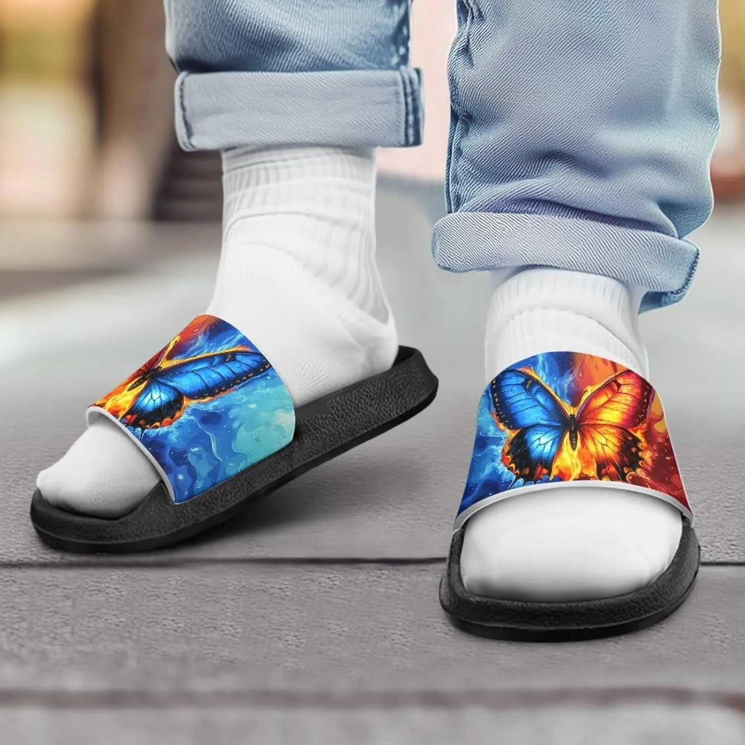 Girls Boys Slide Sandals Kids Summer Comfortable Slippers Slip On for Outdoor Beach Pool Shower Fit Little Big Kids