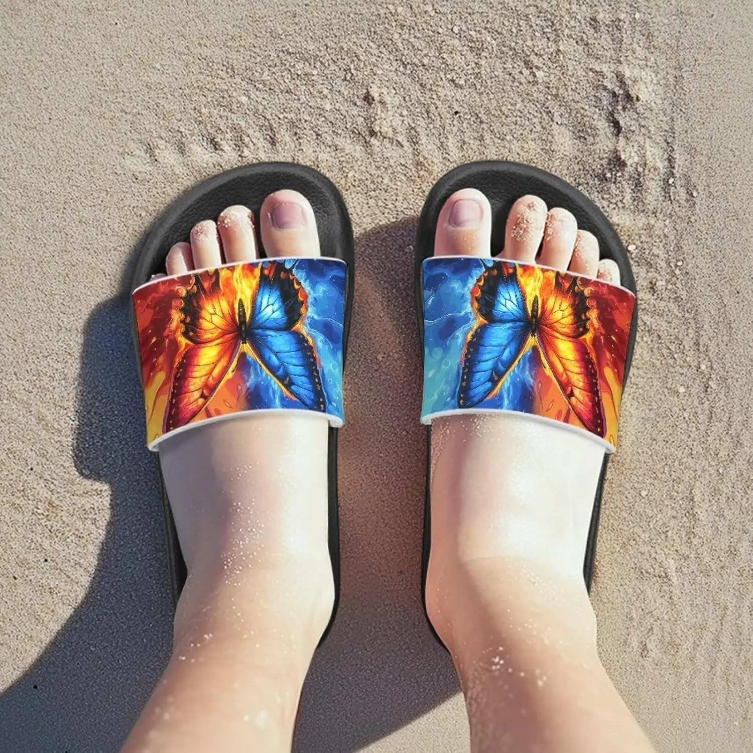 Girls Boys Slide Sandals Kids Summer Comfortable Slippers Slip On for Outdoor Beach Pool Shower Fit Little Big Kids