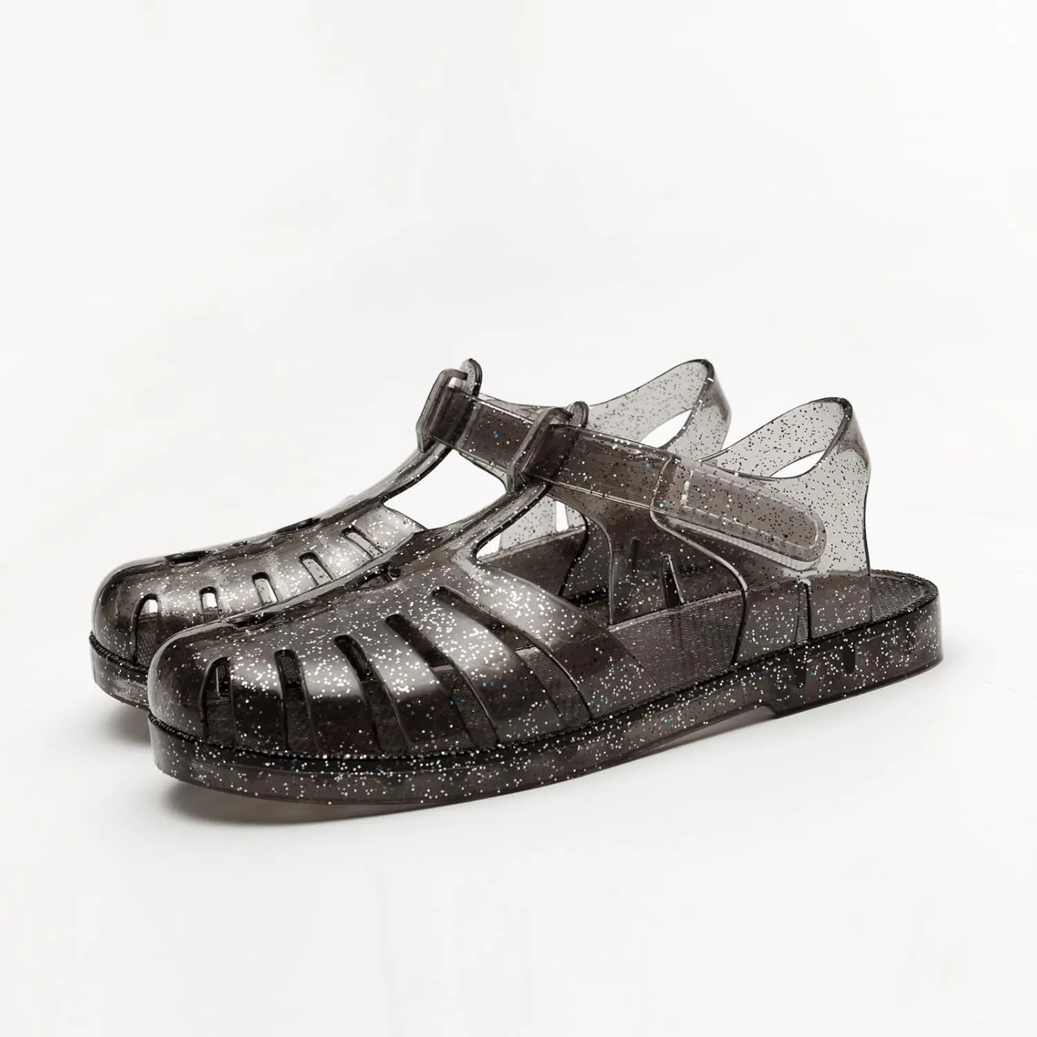 Girls Jelly Sandals Summer Costume Princess Dress Flat Breathable Waterproof Fisherman Gladiator Shoes For Girl Closed Toe Beach Flat-Sandals For Toddler Little Kid Big Kids