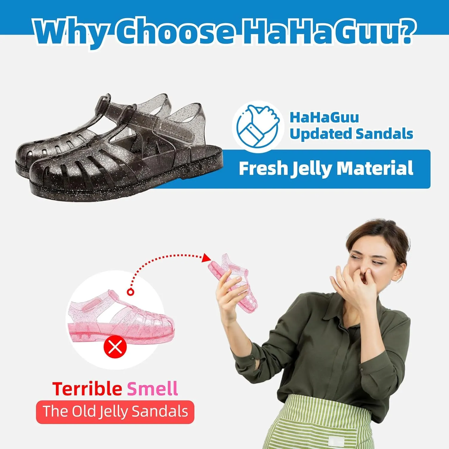 Girls Jelly Sandals Summer Costume Princess Dress Flat Breathable Waterproof Fisherman Gladiator Shoes For Girl Closed Toe Beach Flat-Sandals For Toddler Little Kid Big Kids