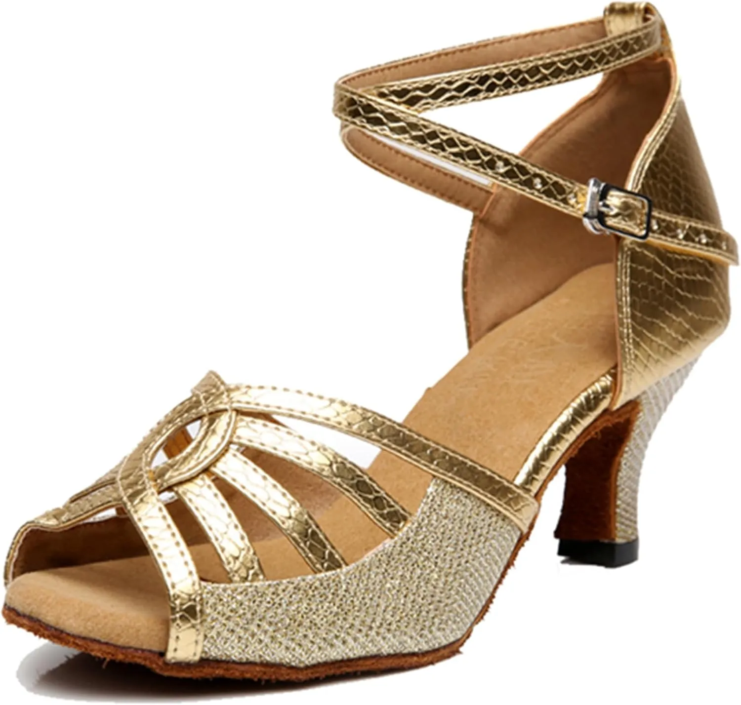Girls Womens Latin Salsa Dance Shoes Glitter Comfortable Wedding Evening Sandals