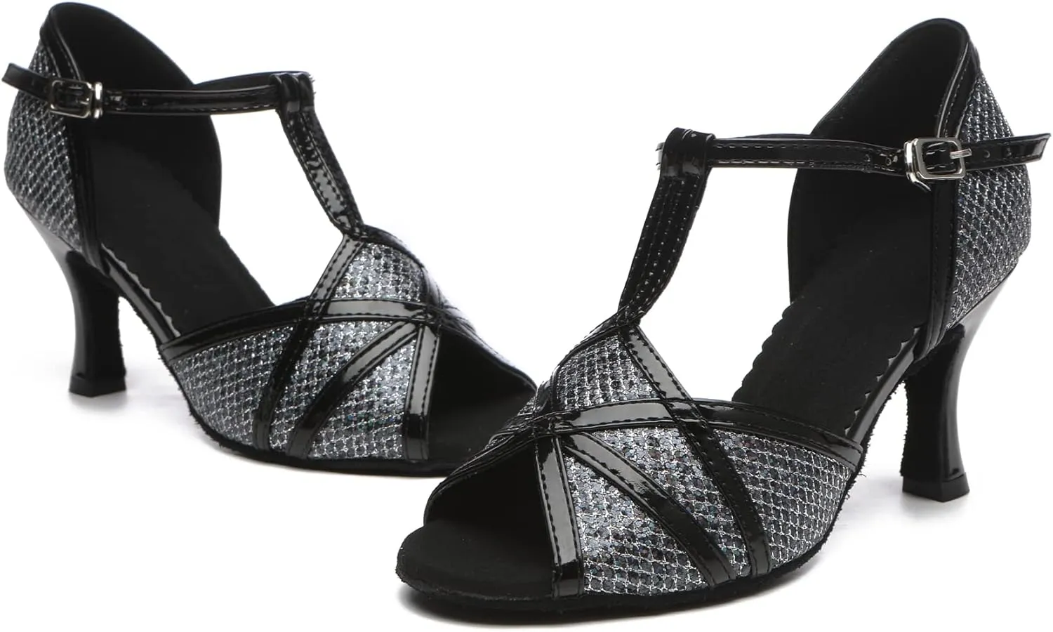Girls Womens Latin Salsa Dance Shoes Glitter Comfortable Wedding Evening Sandals