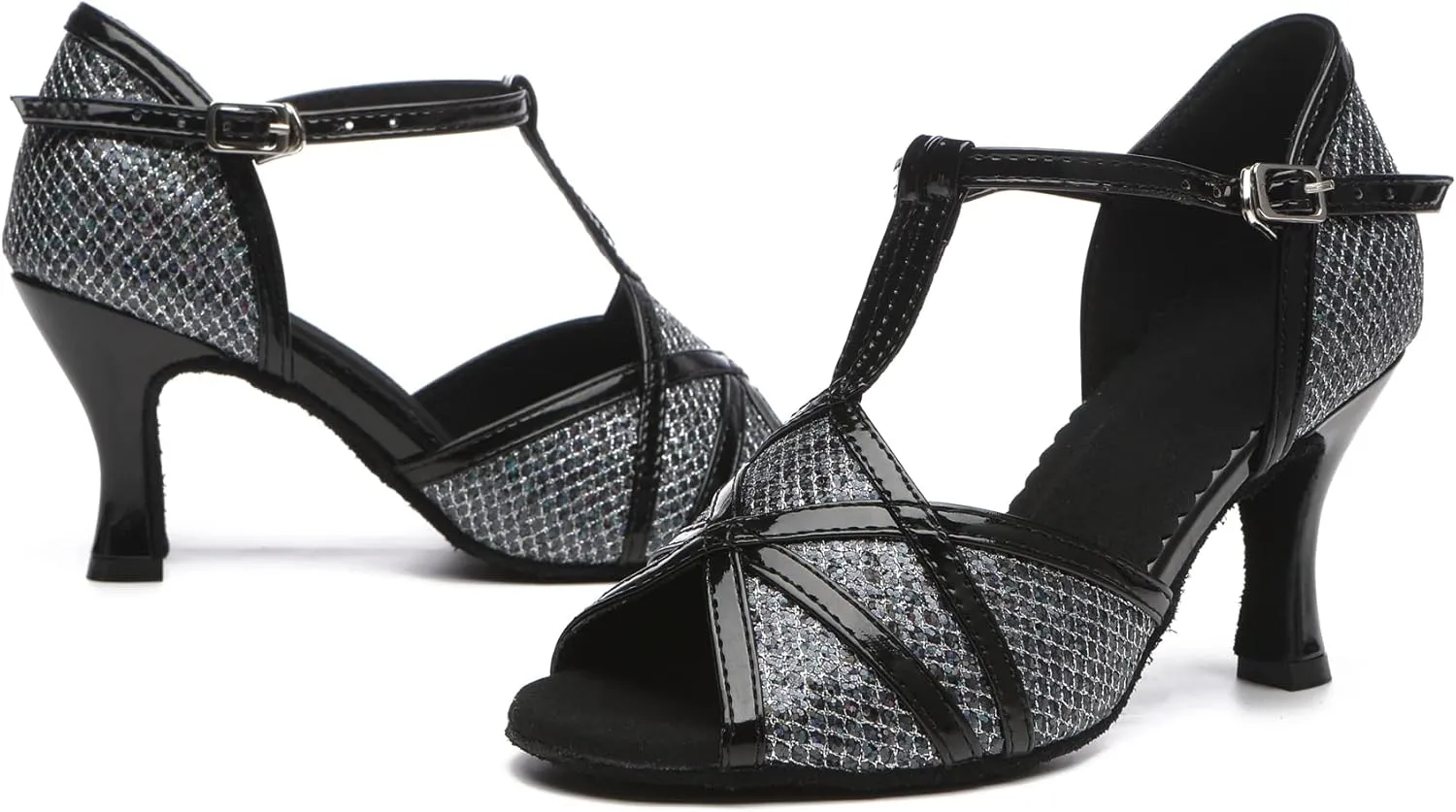 Girls Womens Latin Salsa Dance Shoes Glitter Comfortable Wedding Evening Sandals