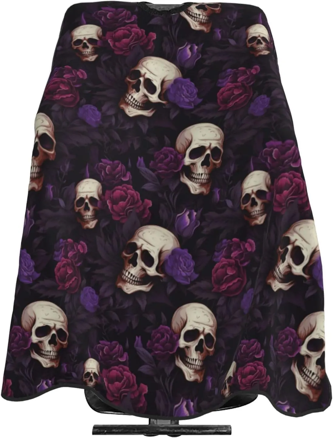 Gothic Rose Sugar Skull Barber Cape with Adjustable Buckle Hair Cutting Salon Cape for Unisex, Perfect for Hairstylists