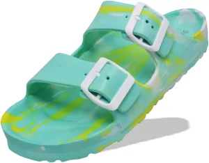 greenbox Women's Adjustable Slip-On EVA Double Buckle Slide Sandals - Lightweight and Comfortable Summer Footwear