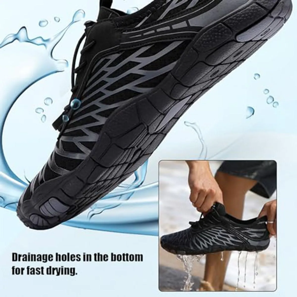 Grounded Footwear Barefoot Water Shoes for Women and Men - Wide Width Slip On