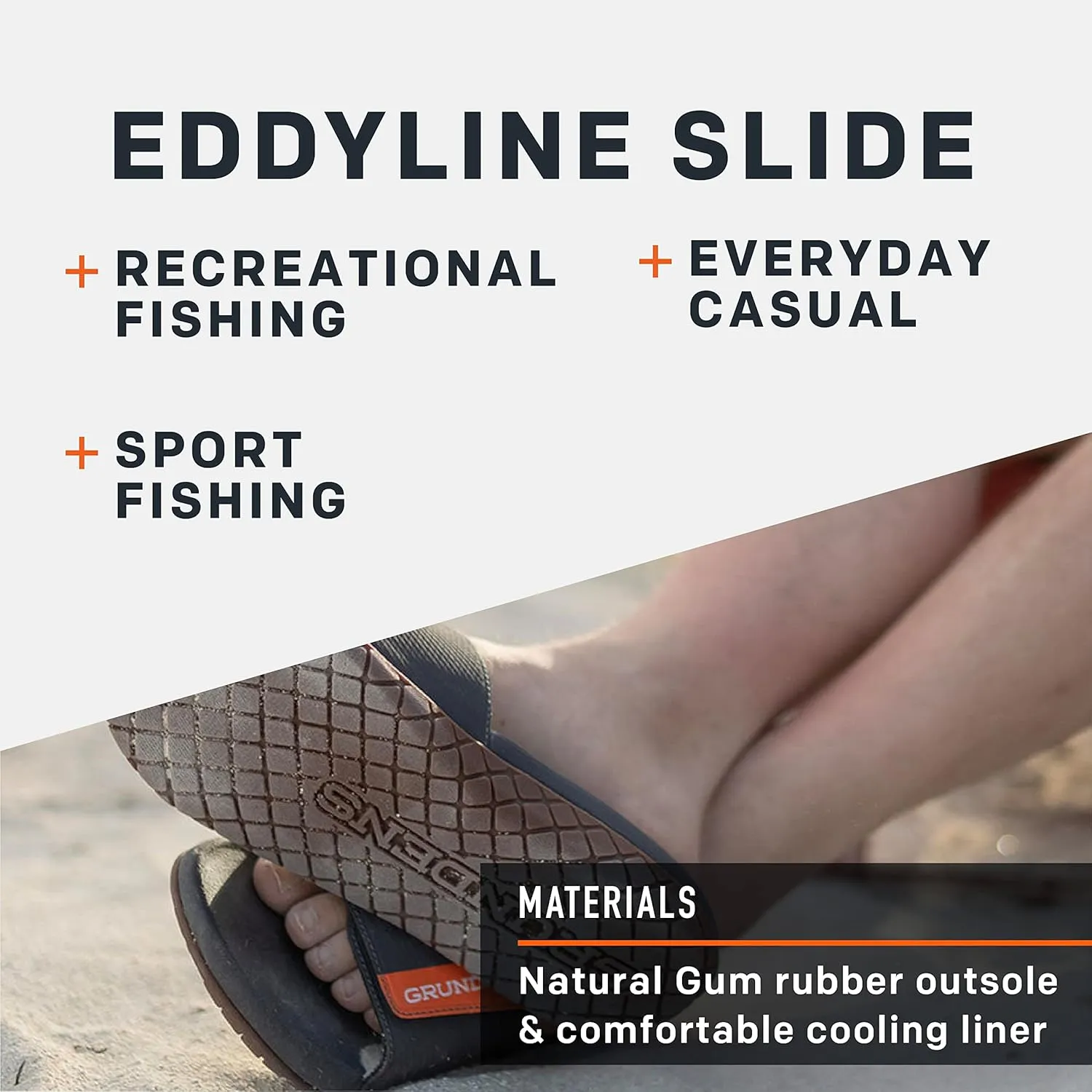 Grundéns Men's Eddy Line Slide| Comfortable, Nonslip and Water Friendly