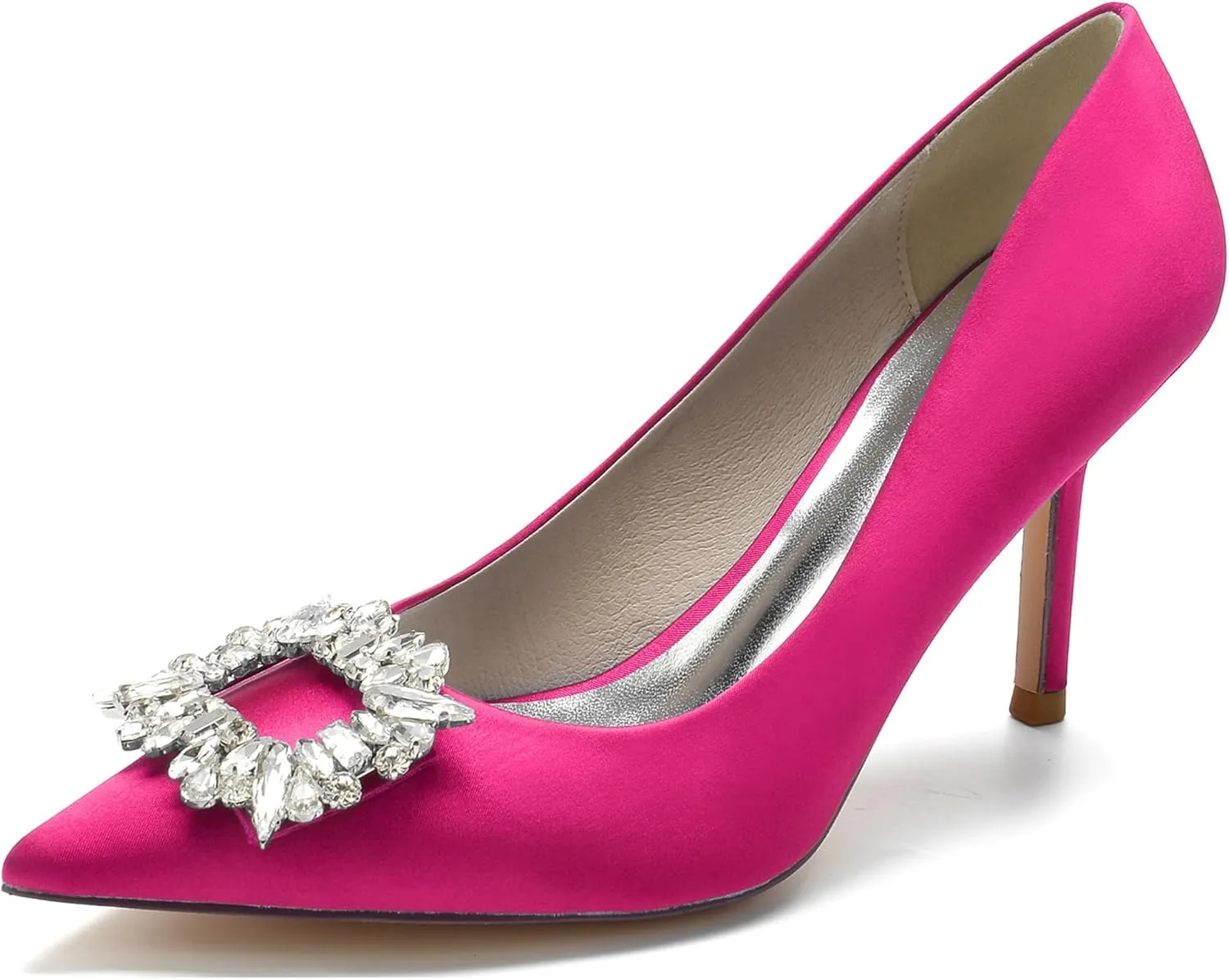 Hanfike Outdoor Wedding Shoes for Women Slip-on Bridal Party Evening Pumps with Bows JY009