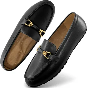 HARENCE Loafers for Women Comfortable Slip On Business Work Flats Shoes Casual Driving Moccasins Penny Loafer
