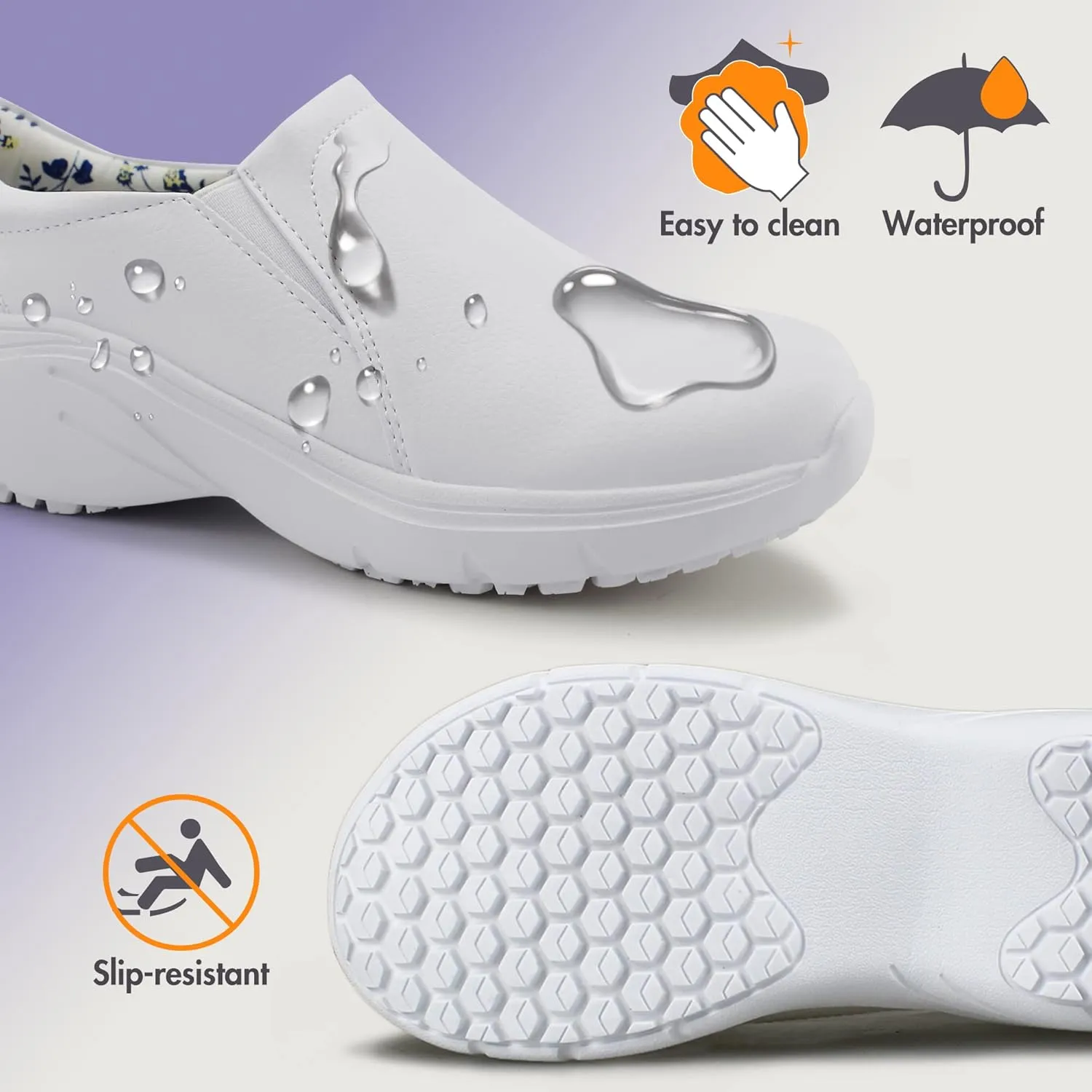 Hawkwell Women's Slip On Lightweight Slip Resistant Comfort Nursing Shoes