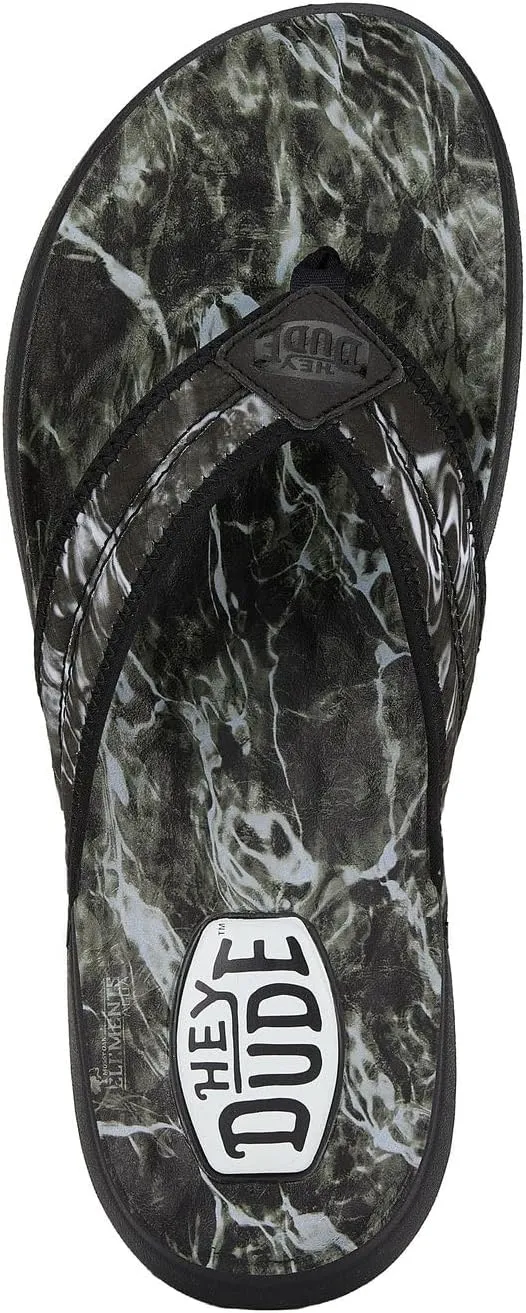 Hey Dude Men's Myers Flip Mossy Oak Elements | Men's Shoes | Men Slip-on Sandals | Comfortable & Light-Weight