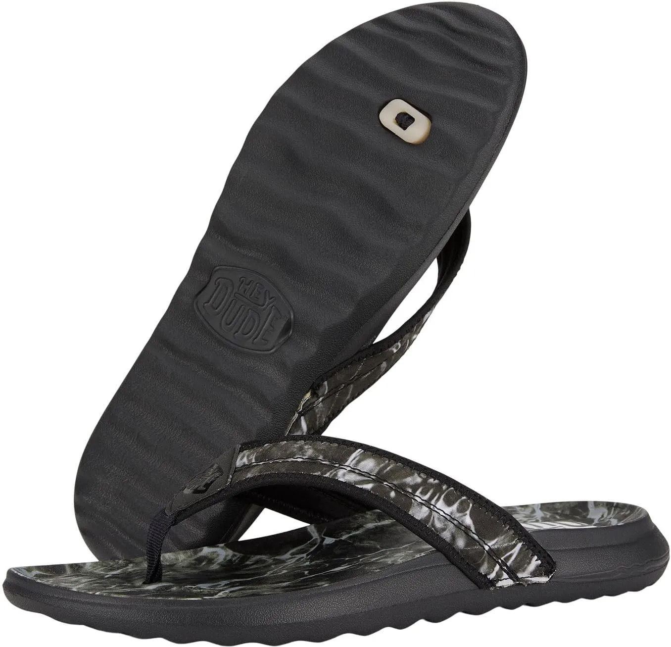 Hey Dude Men's Myers Flip Mossy Oak Elements | Men's Shoes | Men Slip-on Sandals | Comfortable & Light-Weight