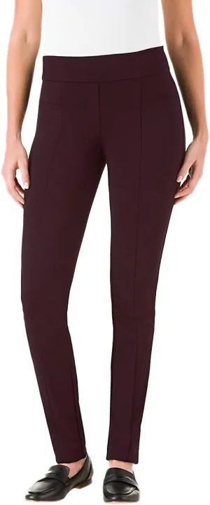 Hilary Radley Women's Narrow Leg Stretch Pull-on Slim Fit Ponte Pant