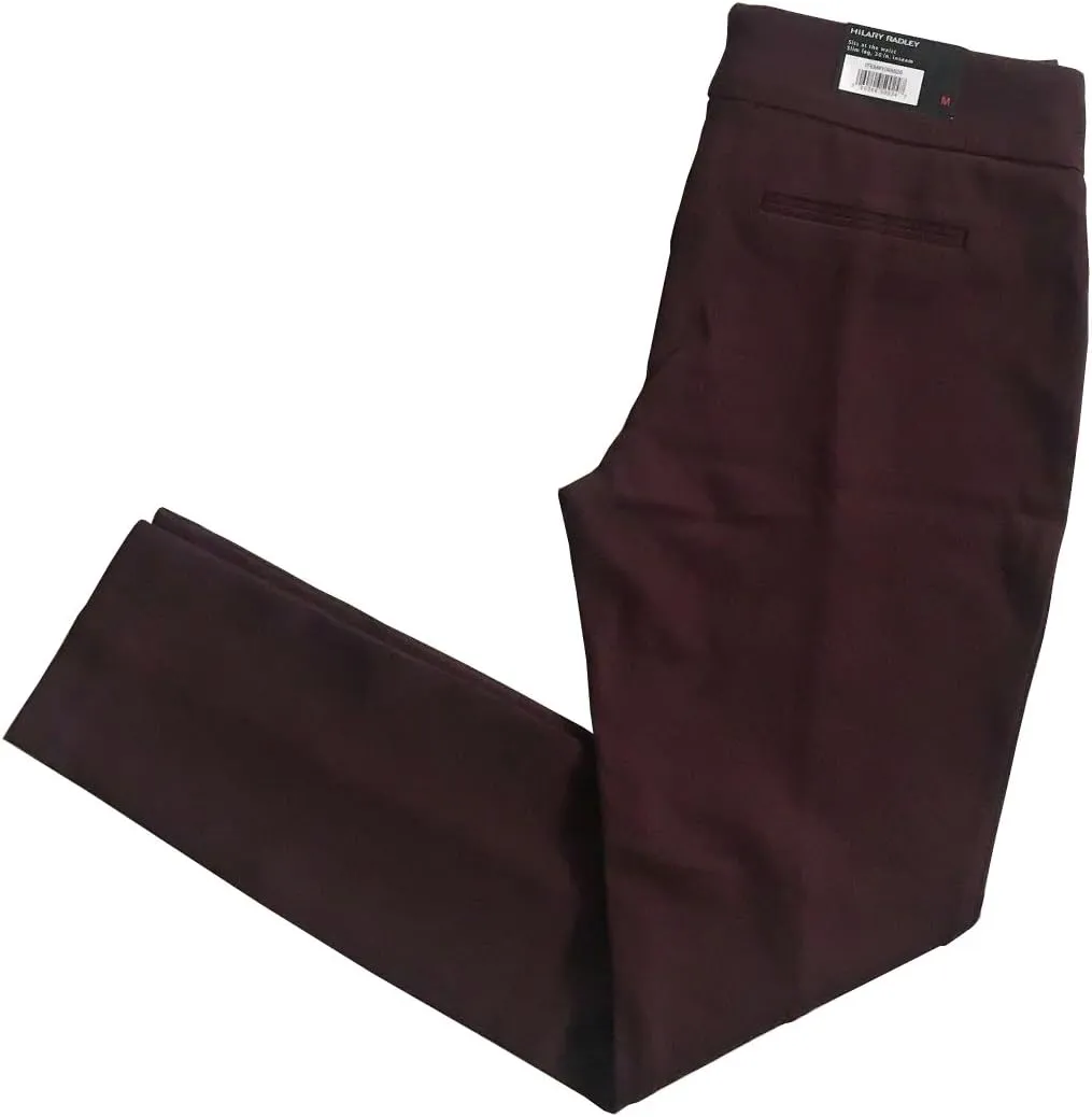 Hilary Radley Women's Narrow Leg Stretch Pull-on Slim Fit Ponte Pant