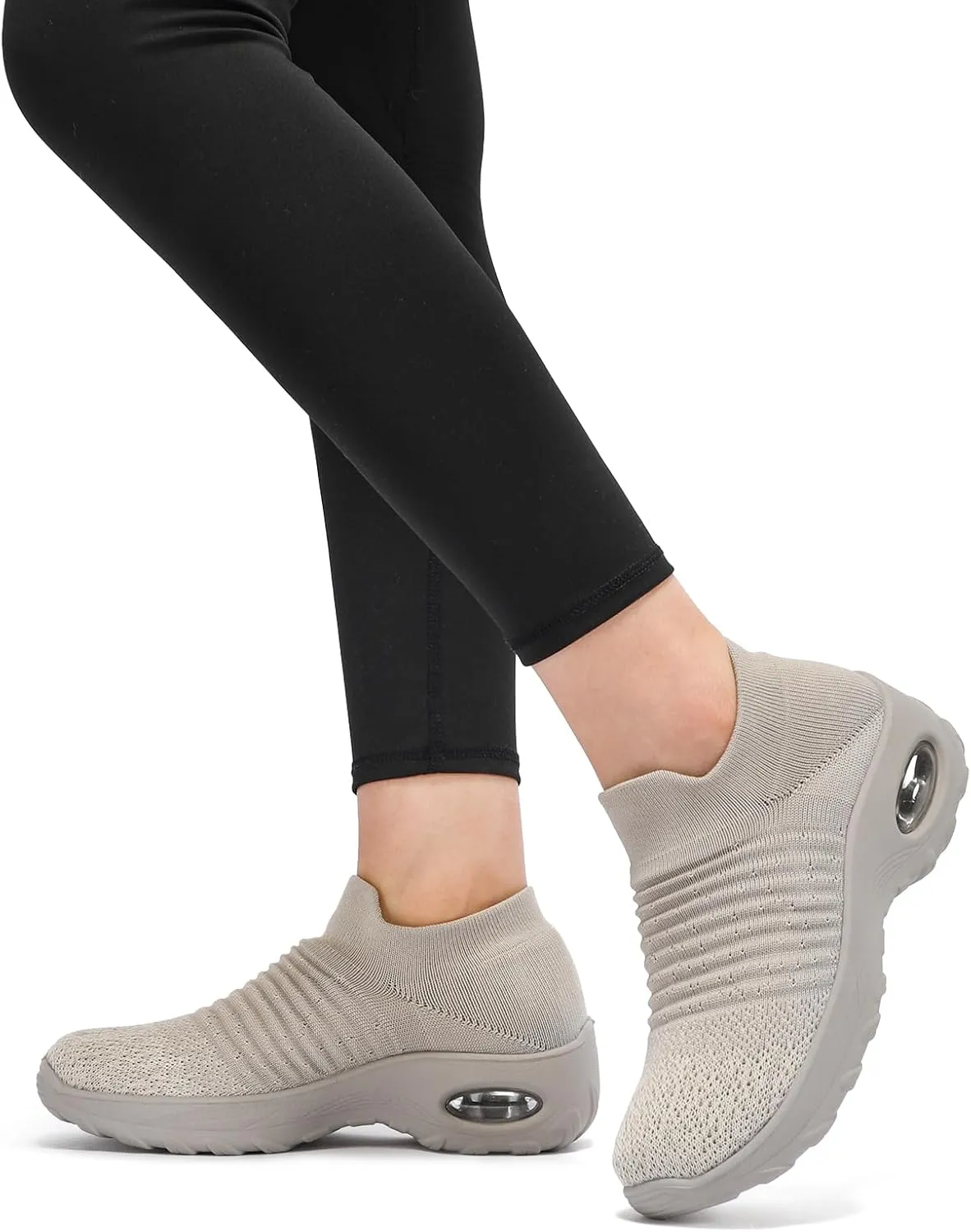 HKR Women’s Walking Shoes with Arch Support Lightweight Slip On Sneakers for Plantar Fasciitis
