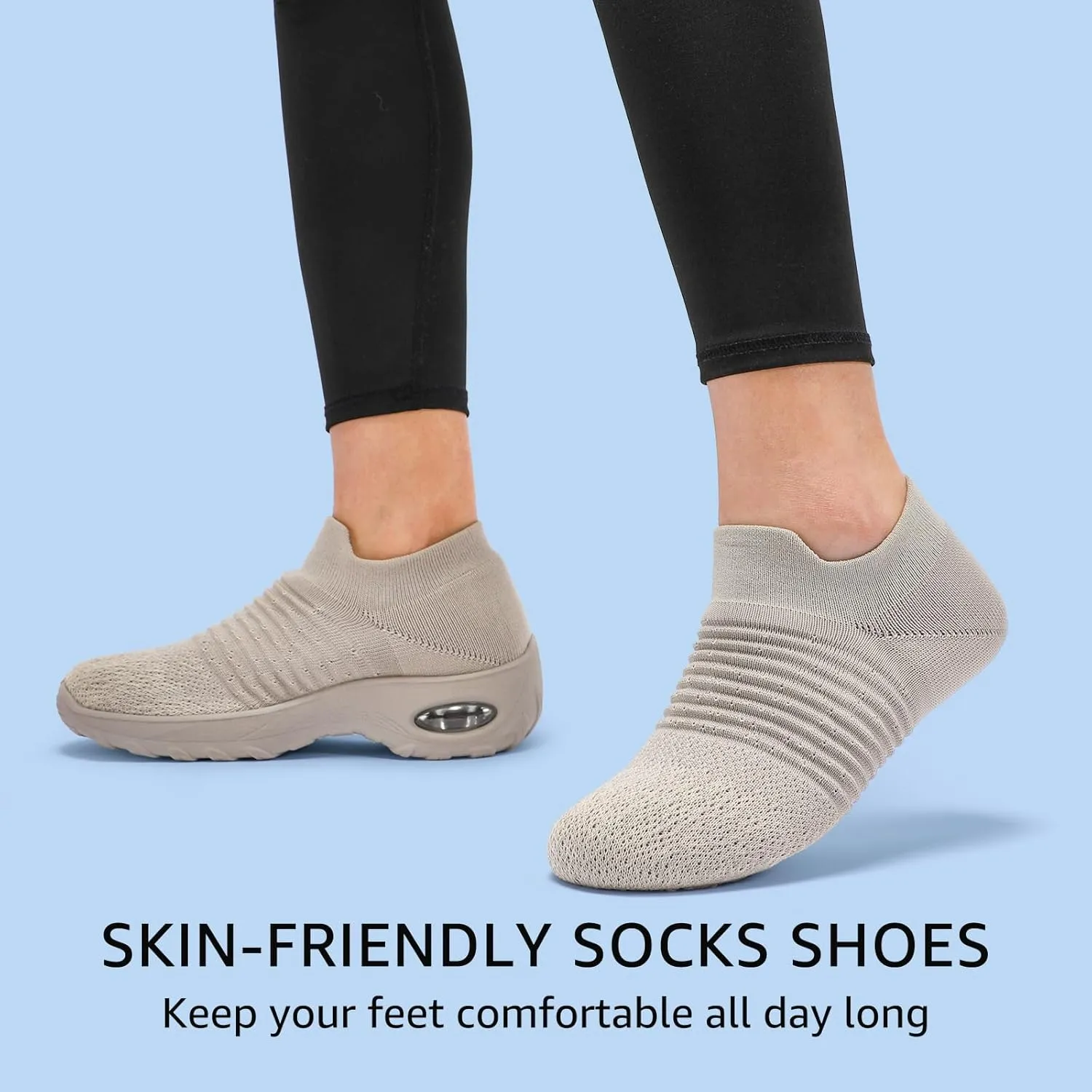 HKR Women’s Walking Shoes with Arch Support Lightweight Slip On Sneakers for Plantar Fasciitis
