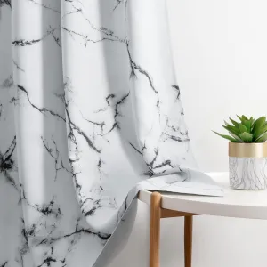 HOMEIDEAS Marble Blackout Curtains, 52 x 84 Inches Long Black and White Room Darkening Modern Patterned Grommet Drapes for Living Room, Bedroom Decor 2 Panels