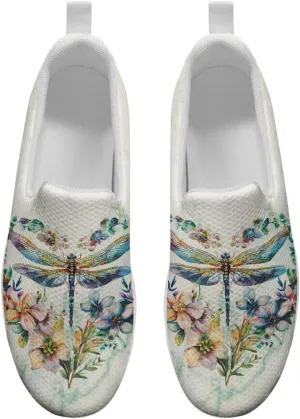 Howilath Insects Print Walking Sneakers Women Comfort Platform Shoes Rocking Shoes Slip-on Lightweight Athletic Footwear