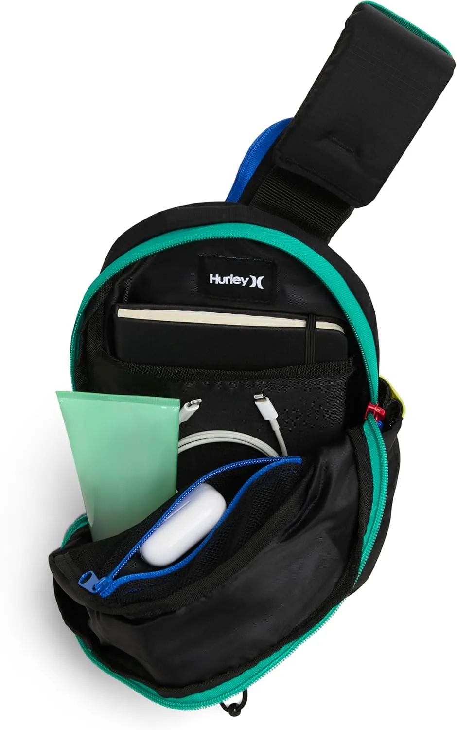 Hurley Men's Crossbody Sling Bag, Army, One Size
