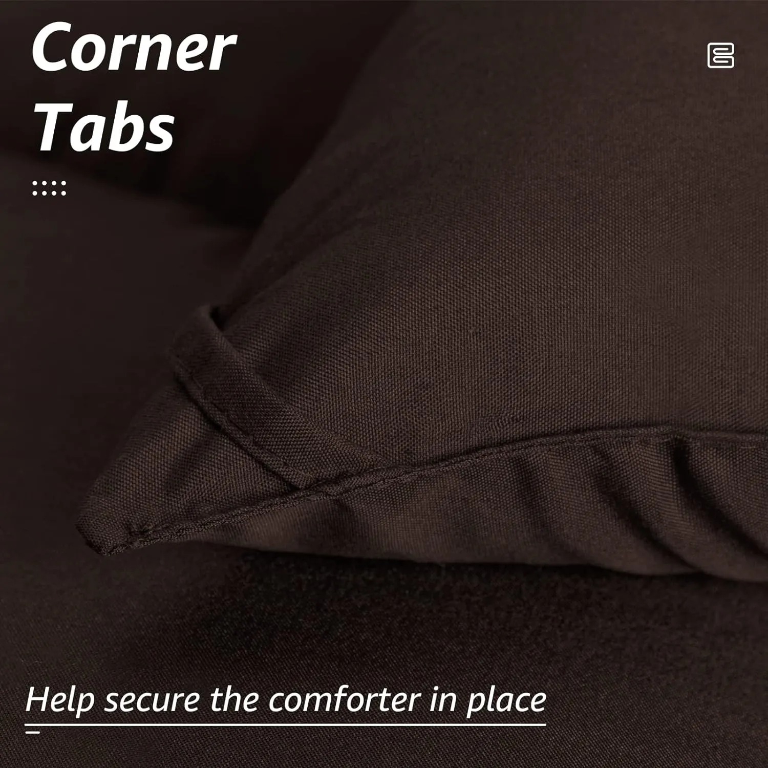 HYLEORY All Season King Size Bed Comforter - Cooling Down Alternative Quilted Duvet Insert with Corner Tabs - Winter Warm - Machine Washable - Brown