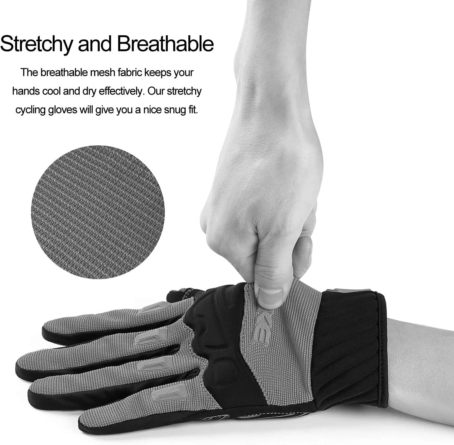 INBIKE Mountain Bike Gloves for Men Knuckle Guard Padded Men's Cycling Gloves Breathable for MTB Motocross Racing Dirtbike