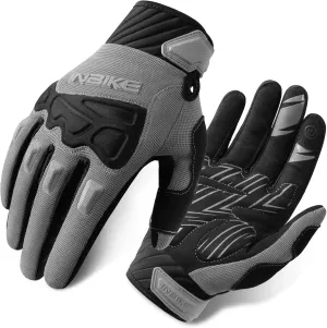 INBIKE Mountain Bike Gloves for Men Knuckle Guard Padded Men's Cycling Gloves Breathable for MTB Motocross Racing Dirtbike