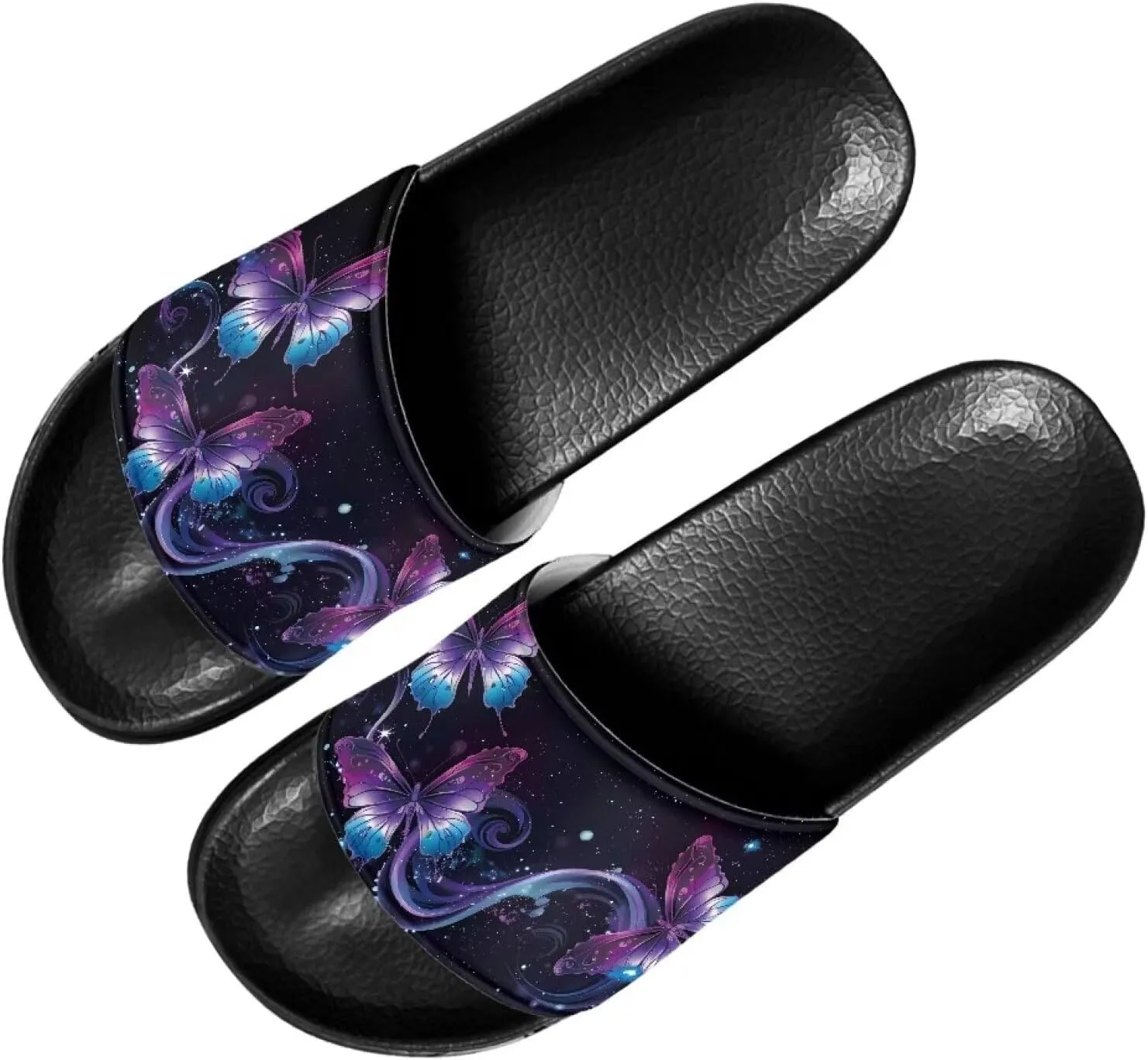 INSTANTARTS Women's Slide Sandals Non-slip Comfortable Bathroom Shower Slippers Slip-on Flip Flops