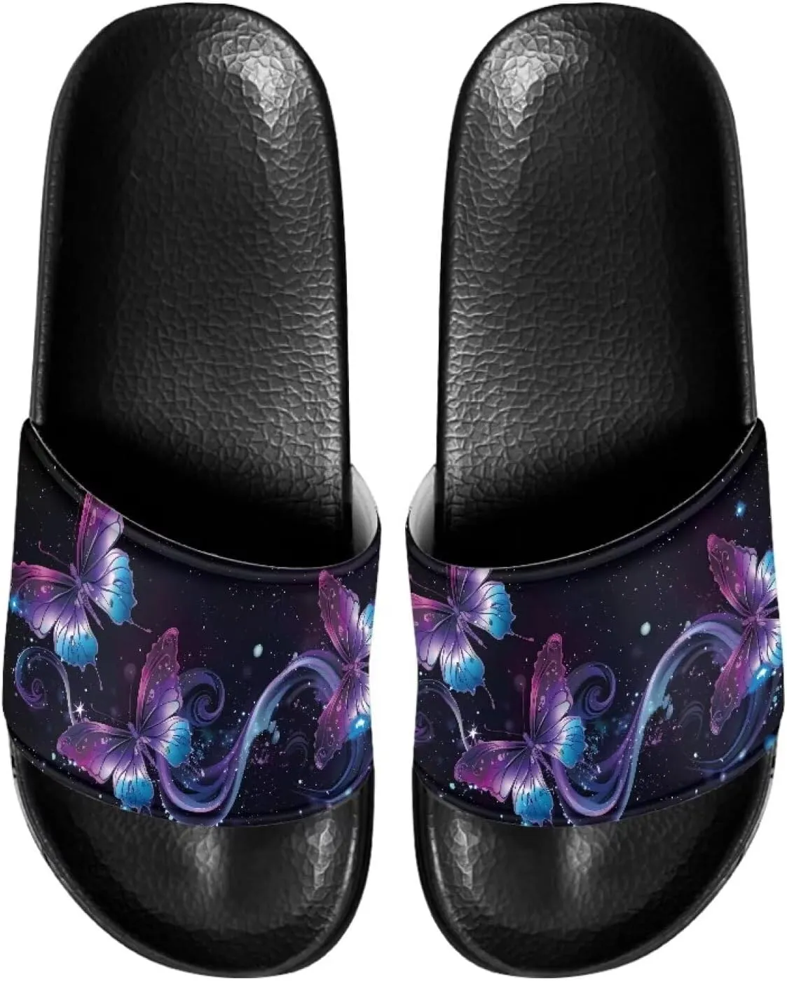 INSTANTARTS Women's Slide Sandals Non-slip Comfortable Bathroom Shower Slippers Slip-on Flip Flops