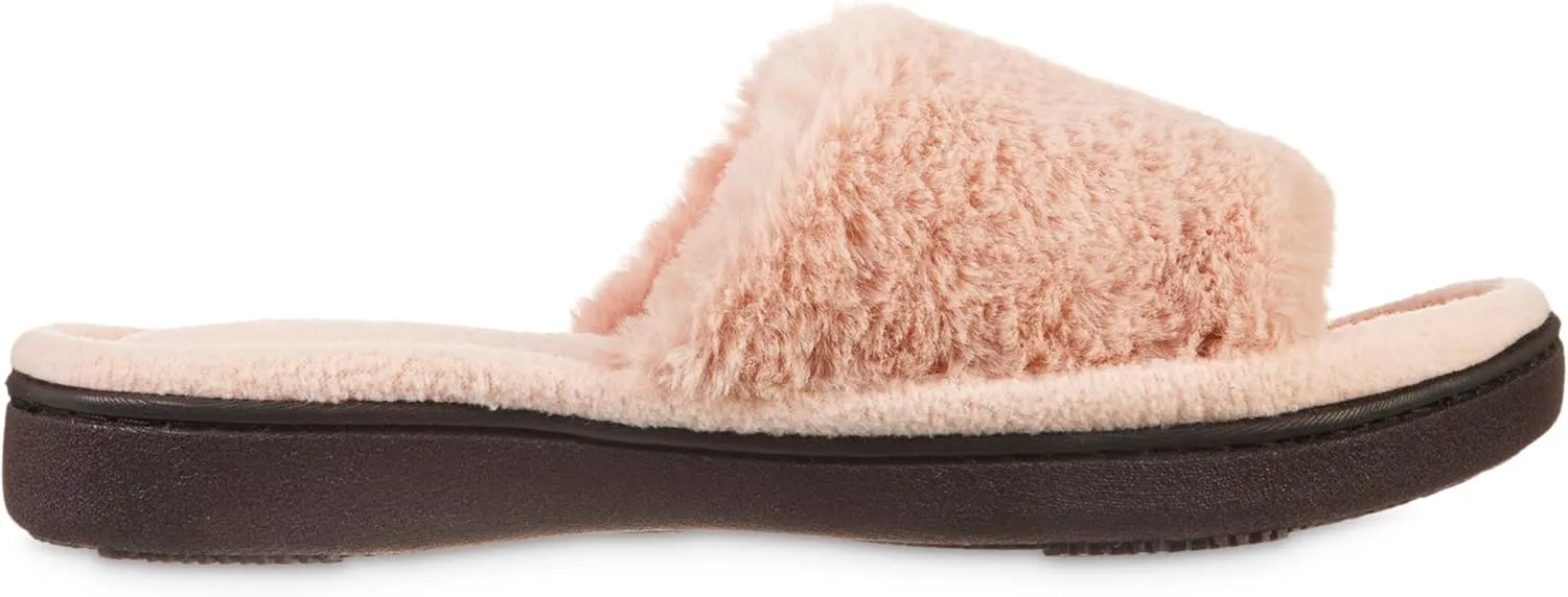 isotoner Womens Faux Fur Laurel Slide