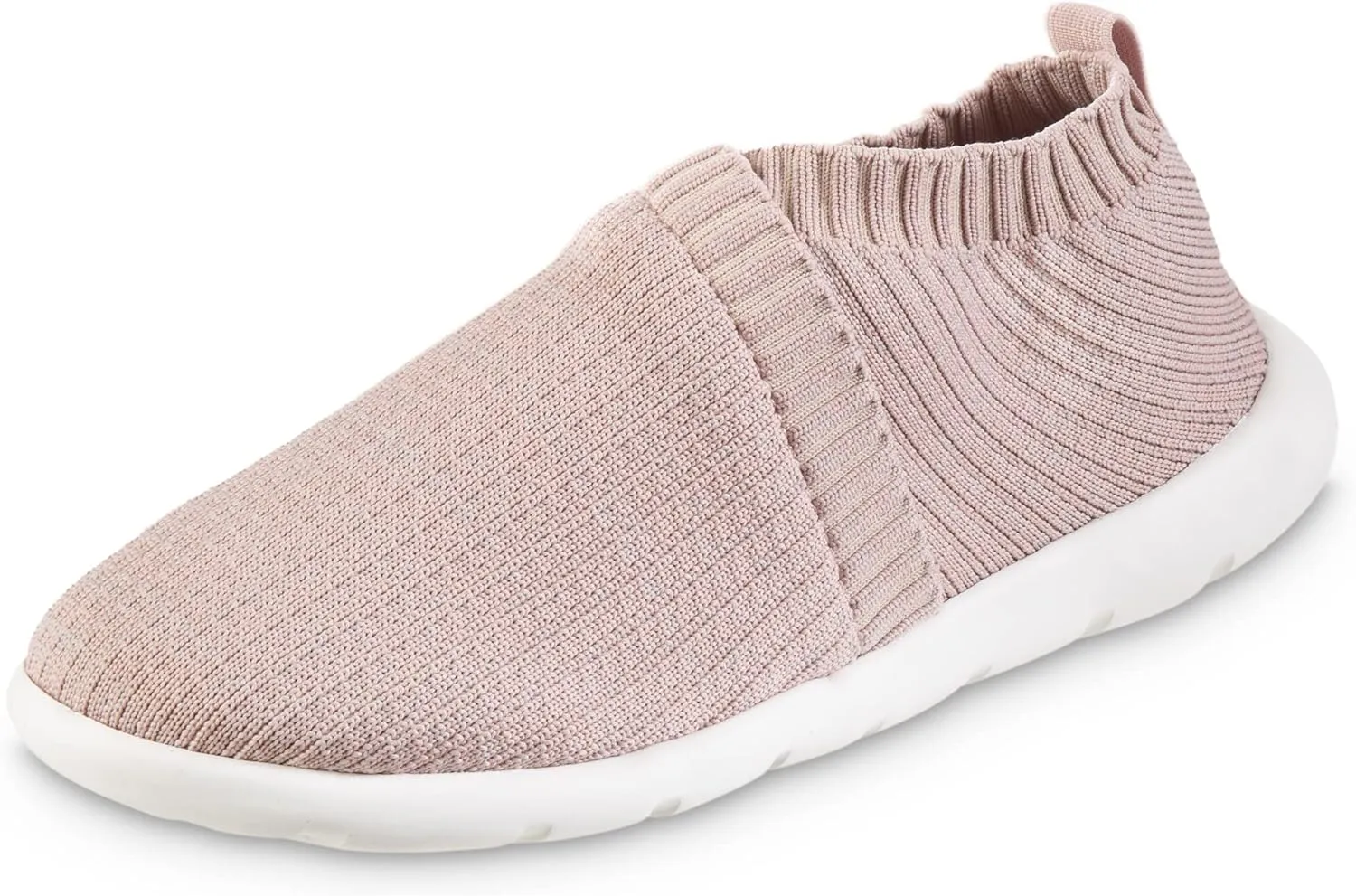 isotoner Women's Lightweight Recycled Stretch Sport Knit Slip-on Slipper Bootie Moccasin