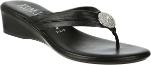 ITALIAN Shoemakers Womens Ester Wedges 8 Black