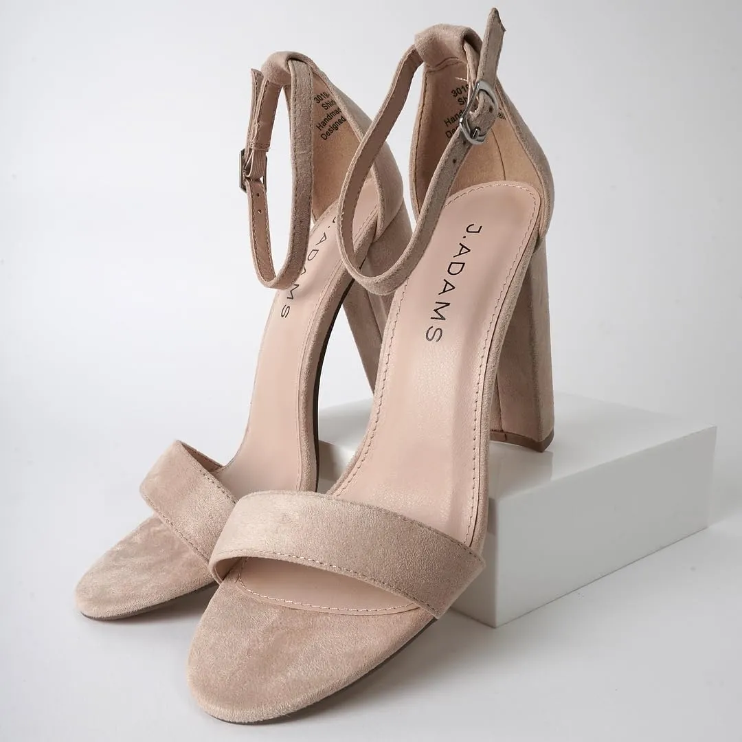 J. Adams Shirley Heels for Women - Ankle Strap High Heel Dressy Sandals