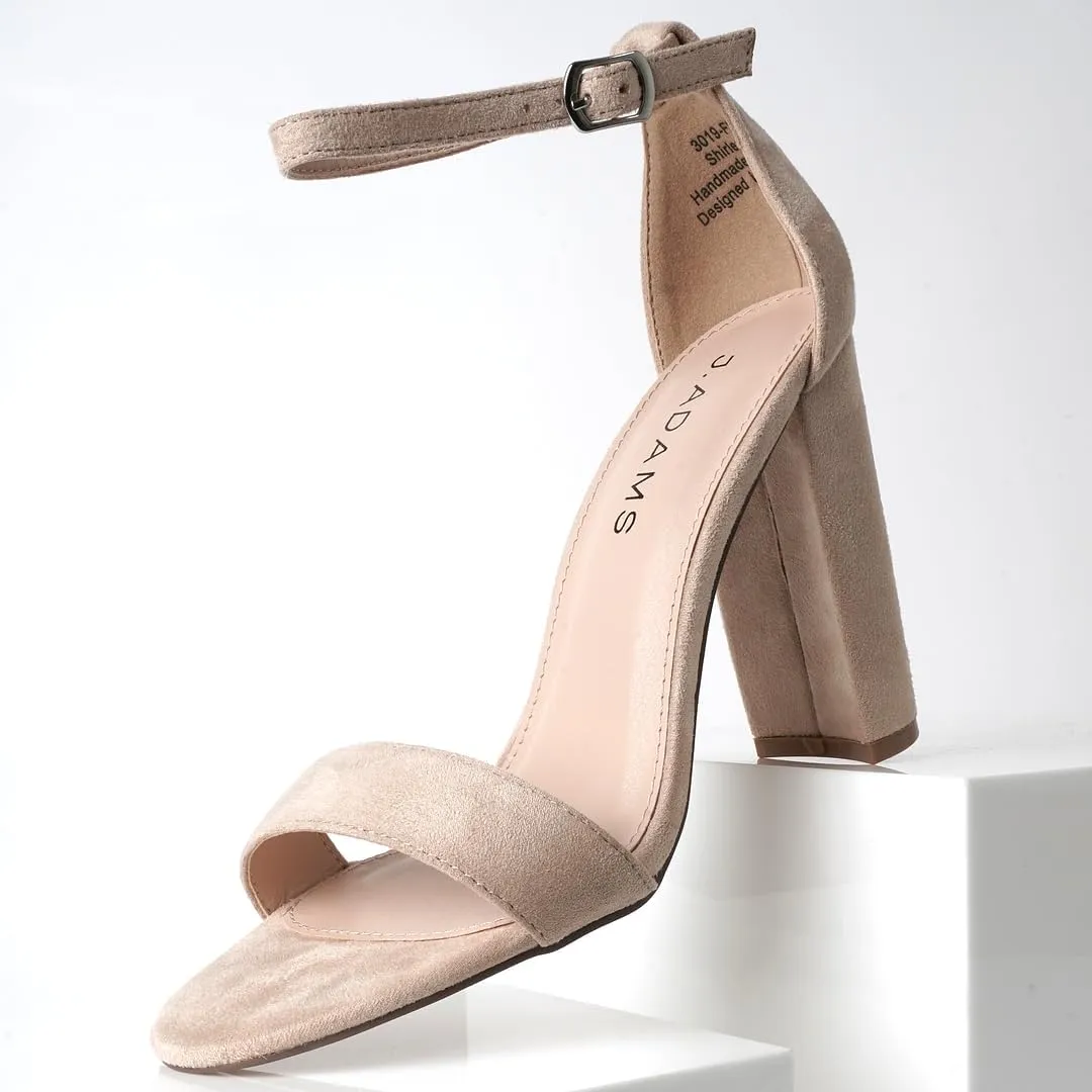 J. Adams Shirley Heels for Women - Ankle Strap High Heel Dressy Sandals