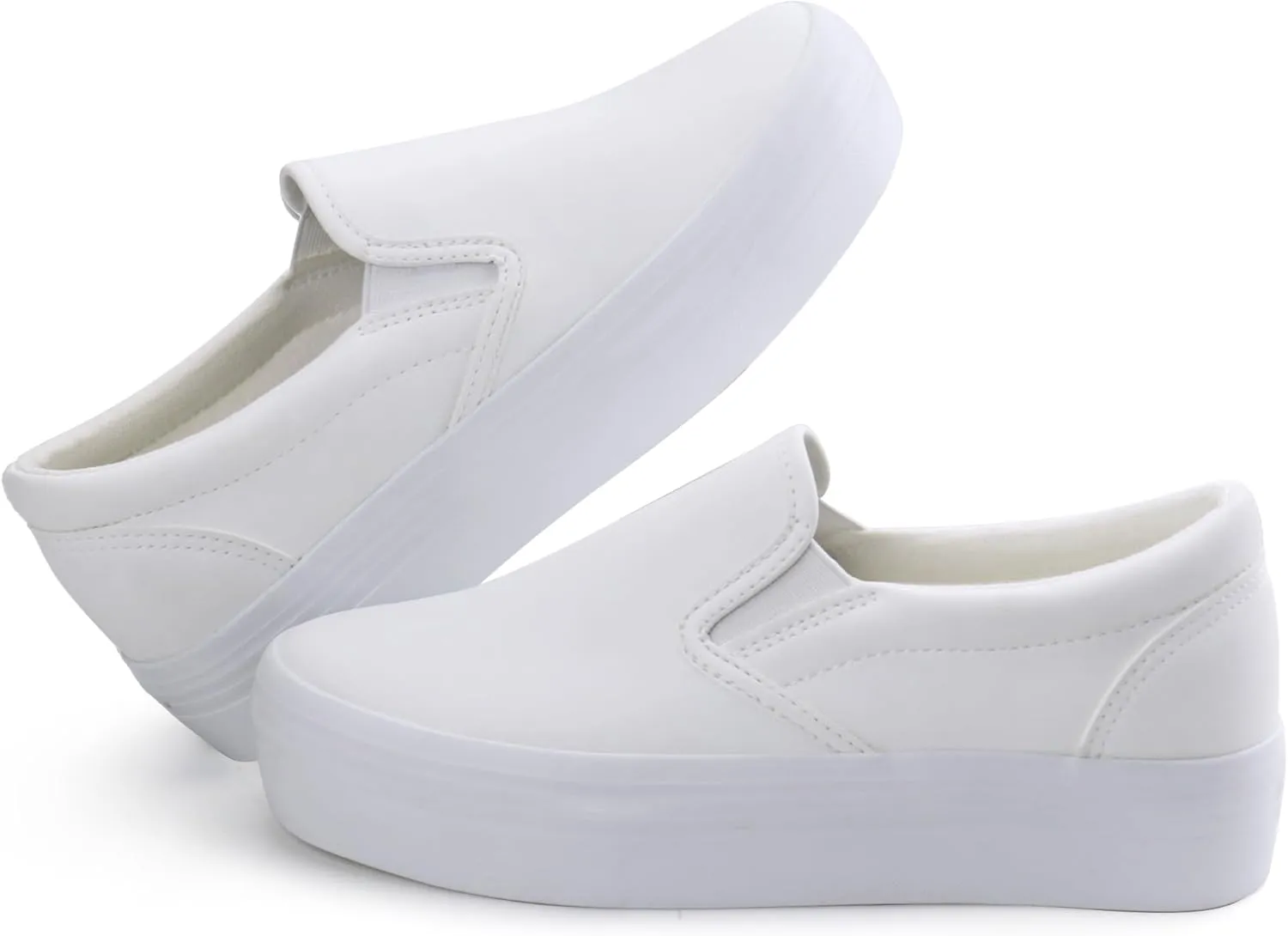JABASIC Women Slip-on Platform Loafers Casual Comfortable Loafer Shoes
