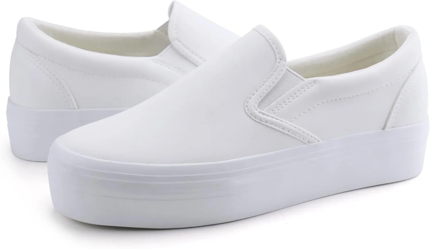 JABASIC Women Slip-on Platform Loafers Casual Comfortable Loafer Shoes